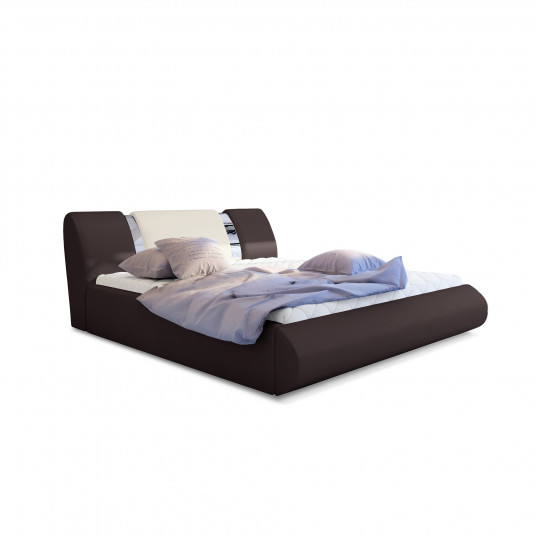 Lova su patalynės dėže Flavio Soft 66, 140x200, ruda spalva