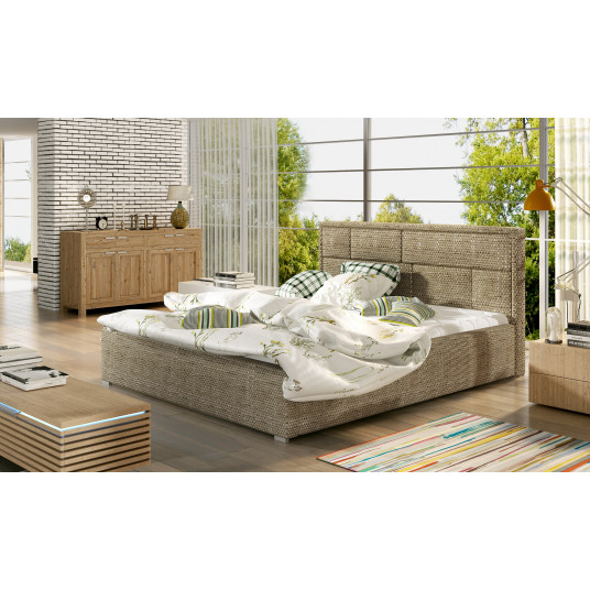 Lova su patalynės dėže Latina Berlin 03, 200x200, beige spalva
