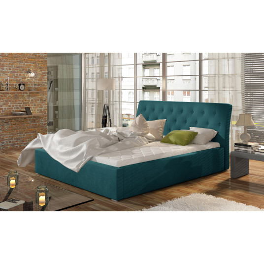 Lova Milano Mat Velvet 75, 180x200, melyna spalva