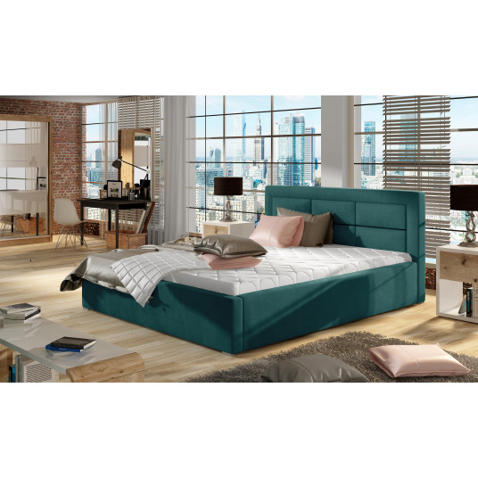 Lova Rosano Mat Velvet 75, 180x200, melyna spalva