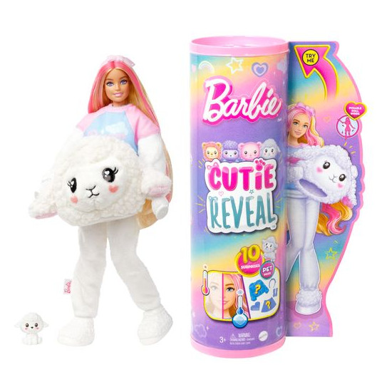  Barbės „Cutie Reveal“ rinkinys, marškinėlių serija – ėriukė 