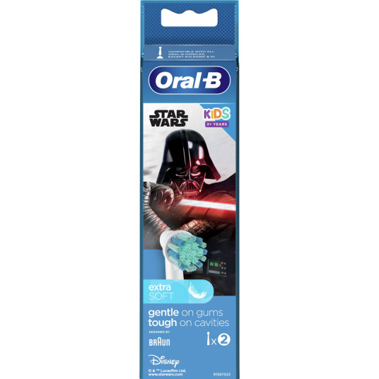  Oral-B Brush Set Extra Soft, StarWars EB10 2K	 Heads, For kids, Number of brush heads included 2 
