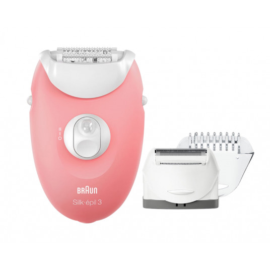  Braun Epilator Silk-épil 3 SE3440 Corded, Number of speeds 2, Pink 