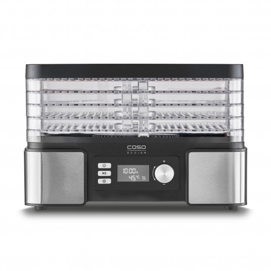  Caso Food Dehydrator DH 450 Power 370-450 W, Number of trays 5, Temperature control, Integrated timer, Black/Stainless Steel 