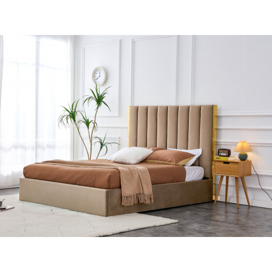 Dvigulė lova su patalynės dėže PALAZZO 160, beige