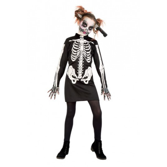  Zombių mergaitės kostiumas 152 cm 