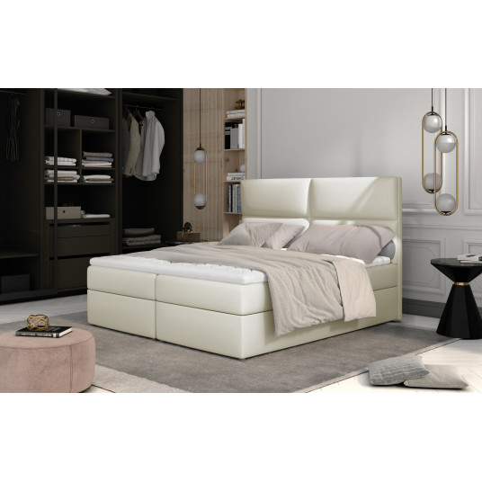 Continental lova su patalynės dėže Amber 185x210, kreminė, audinys Soft 33