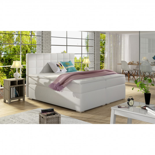 Continental lova su patalynės dėže Alice 140X200, balta, audinys Soft 17