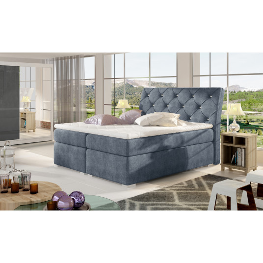 Continental lova su patalynės dėže Balvin 140X200, mėlyna, audinys Omega 86