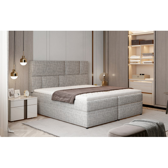 Continental lova su patalynės dėže Florence 180x200, beige, audinys Berlin 01 