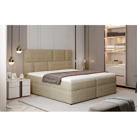 Continental lova su patalynės dėže Florence 140x200, beige, audinys Berlin 03