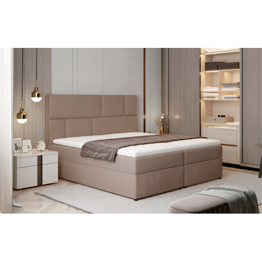 Continental lova su patalynės dėže Florence 180x200, beige, audinys Monolith 09