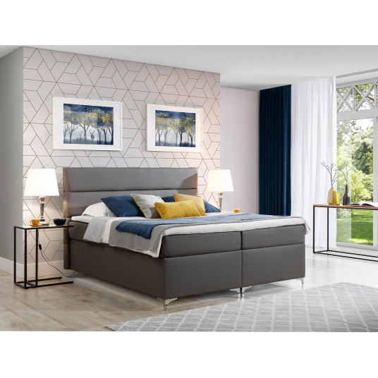 Continental lova su patalynės dėže Amadeo 180X200, pilka, audinys Soft 29