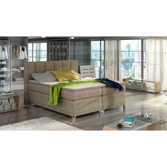 Continental lova su patalynės dėže Basilio 140X200, beige, audinys Berlin 03