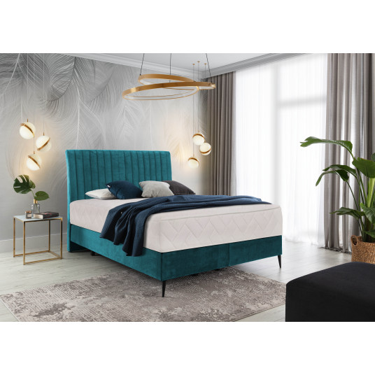 Continental lova Blanca 160x200, mėlyna, audinys Lukso 38