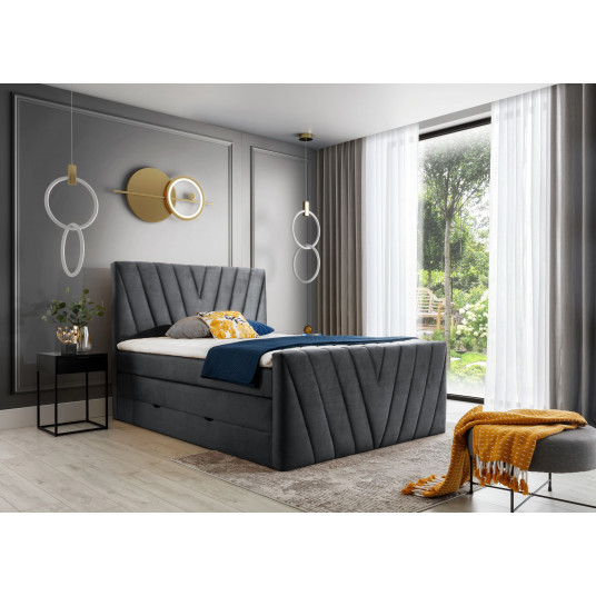 Continental lova su patalynės dėže Candice 180X200, pilka, audinys Nube 6