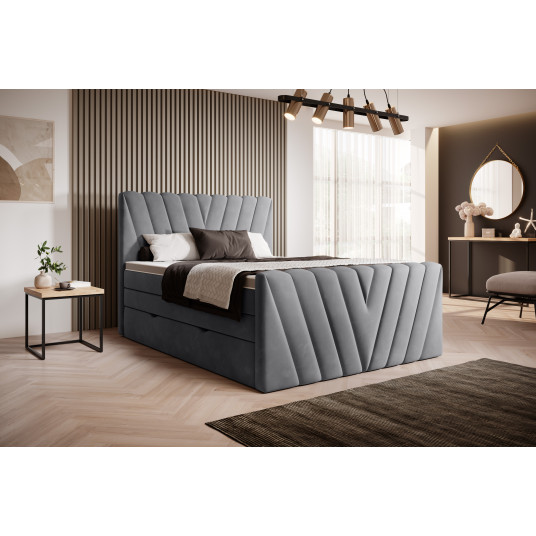  Continental lova su patalynės dėže Candice 140X200, pilka, audinys Sola 6 