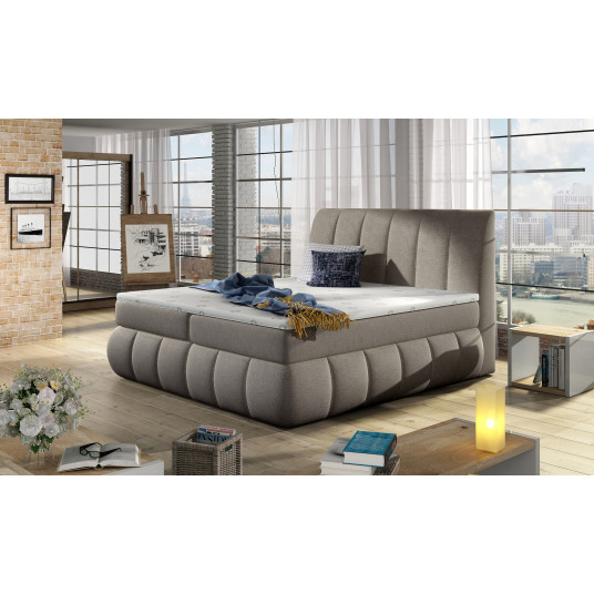  Continental lova su patalynės dėže Vincenzo 160X200, beige, audinys Dora 22 