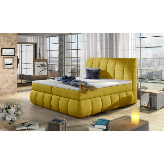 Continental lova su patalynės dėže Vincenzo 180X200, geltona, audinys Omega 68