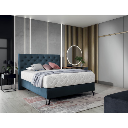 Continental lova Cortina 160x200, mėlyna, audinys Nube 40