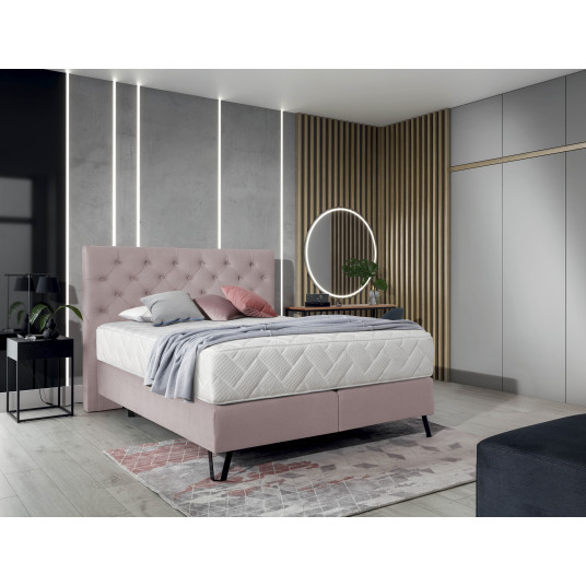 Continental lova Cortina 140x200, rausva, audinys Loco 24
