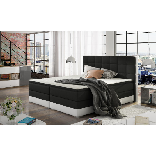  Continental lova su patalynės dėže Damaso 160X200, juoda, audinys Sawana 14, Soft 17 