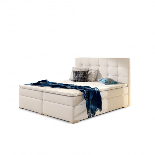 Continental lova Inez 160X200, balta, audinys Soft 17