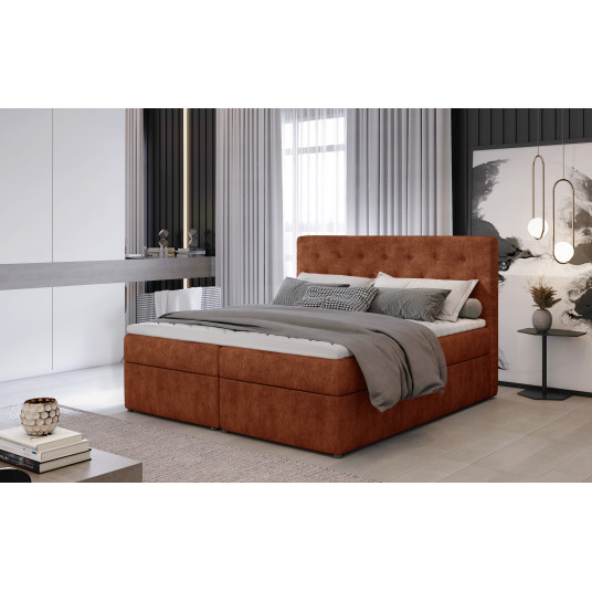 Continental lova su patalynės dėže Loree 180X200, ruda, audinys Dora 63