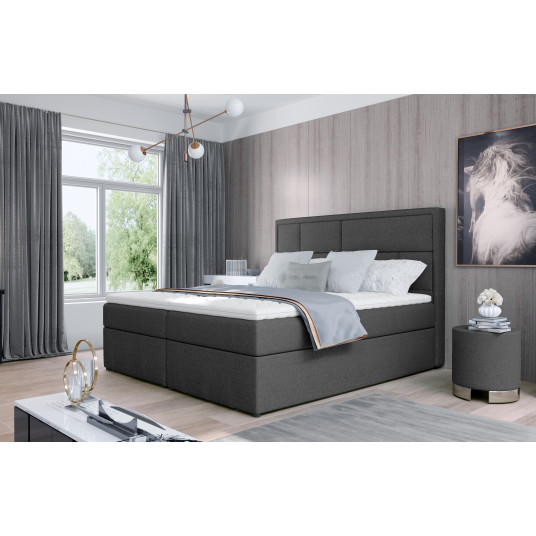 Continental lova su patalynės dėže Meron 180X200, pilka, audinys Inari 96