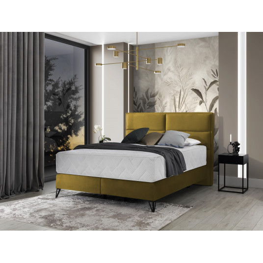 Continental lova Safiro 160x200, geltona, audinys Nube 45