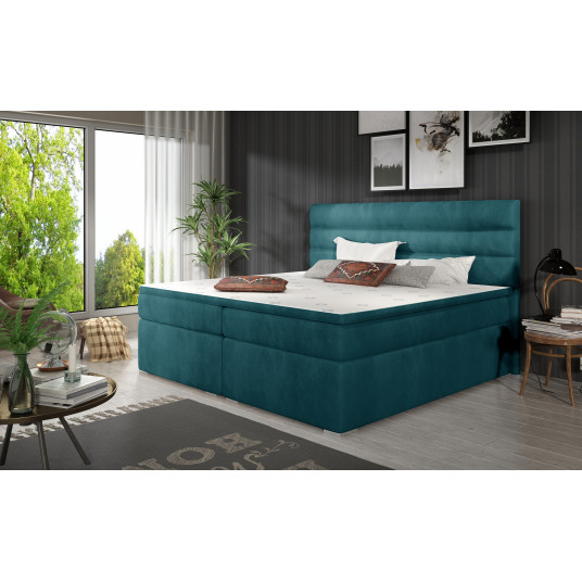 Continental lova su patalynės dėže Softy 160X200, mėlyna, audinys Jasmine 85