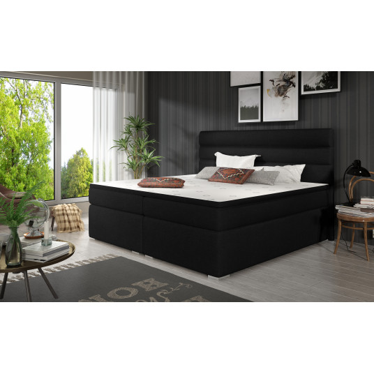 Continental lova su patalynės dėže Softy 160X200, juoda, audinys Sawana 14