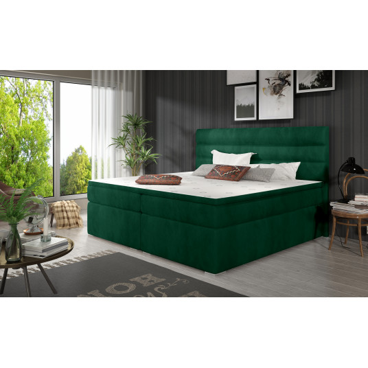 Continental lova su patalynės dėže Softy 160X200, žalia, audinys Kronos 19