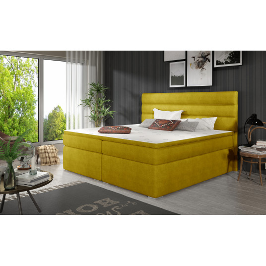  Continental lova su patalynės dėže Softy 160X200, geltona, audinys Omega 68 