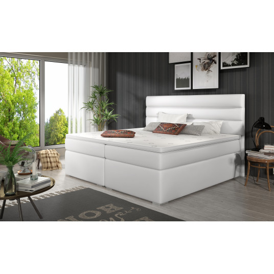 Continental lova su patalynės dėže Softy 160X200, balta, audinys Soft 17