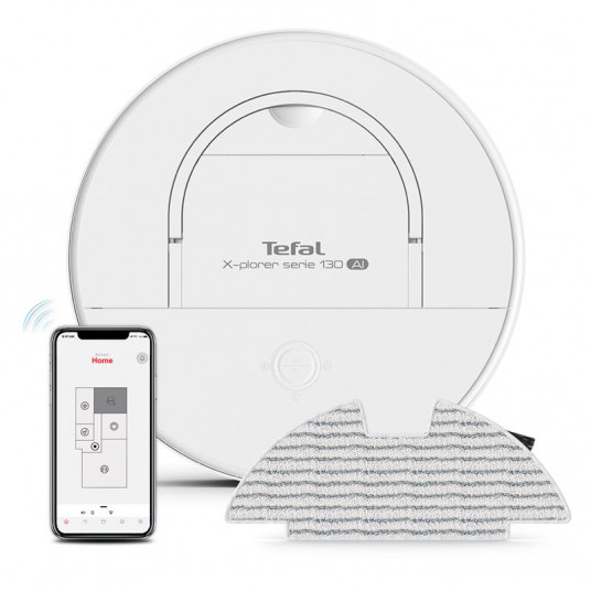  Robot vacuum cleaner S130 Ai Animal & Allergy Tefal, white 