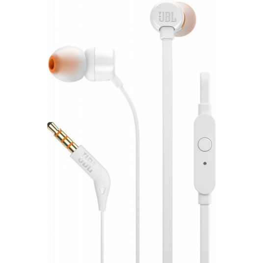  Ausinės JBL T110 in-Ear, 3.5 mm, White 