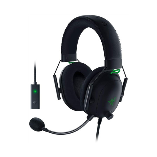 Žaidimų ausinės RAZER Blackshark V2 + USB Mic Enhancer RZ04-03230100-R3M1
