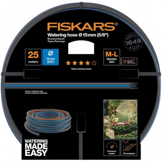 Laistymo žarna Fiskars 15mm (5/8") 25m Q4 (1027098)