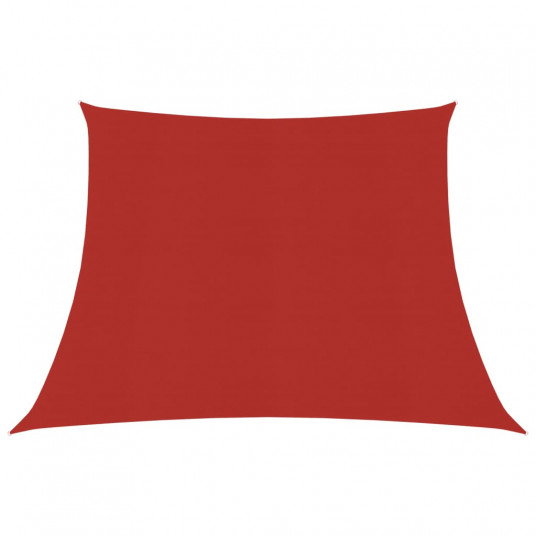 Uždanga nuo saulės, raudonos spalvos, 4/5x3m, HDPE, 160g/m²