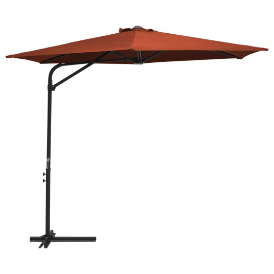  Lauko skėtis su plieniniu stulpu, terakota spalvos, 300cm 