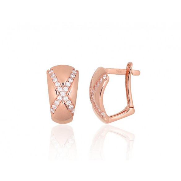 Auksiniai auskarai ant cilindrinės spynos