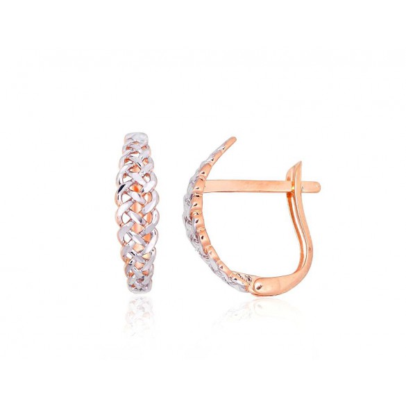 Auksiniai auskarai ant cilindrinės spynos