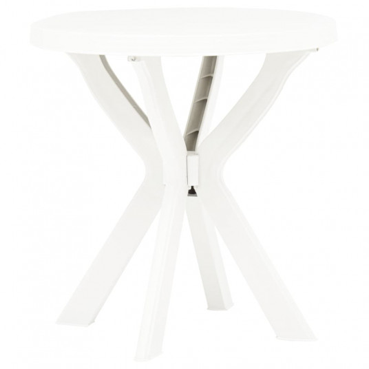 Bistro staliukas, baltos spalvos, plastikas, 70cm skersmens