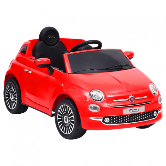  Elektrinis vaikiškas automobilis Fiat 500, raudonas 