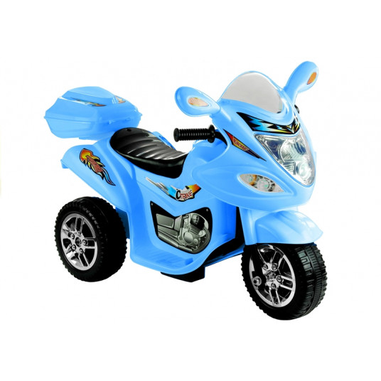 Elektrinis motocikliukas su bagažine "Ctrike", šviesiai mėlynas