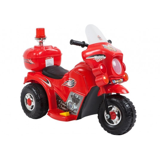 Vaikiškas elektrinis motociklas, raudonas