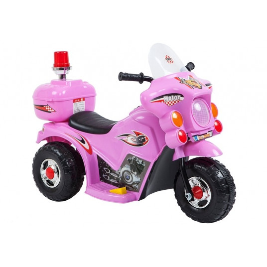 Vaikiškas elektrinis motociklas, rožinis
