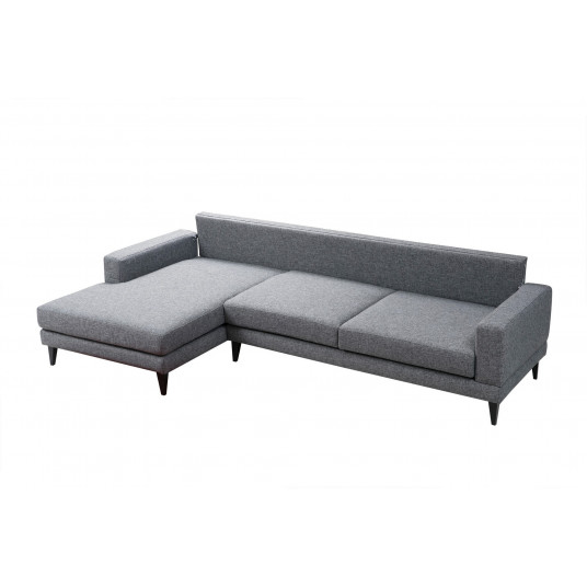Kampinė sofa Hanah Home Nordic Corner Left - Tamsiai pilka