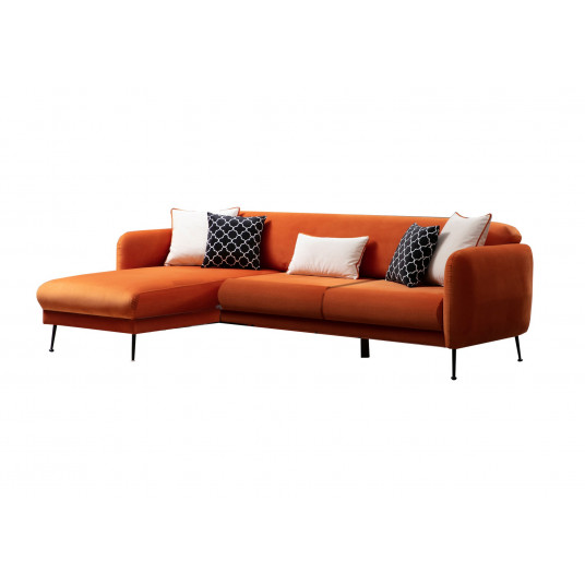 Kampinė sofa Hanah Home Sevilla Corner Left - Oranžinė